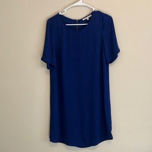 NWOT- Blue Chiffon T-Shirt Dress